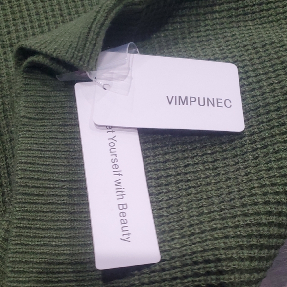 Green Women's Hooded Sweater - Picture 3 of 5